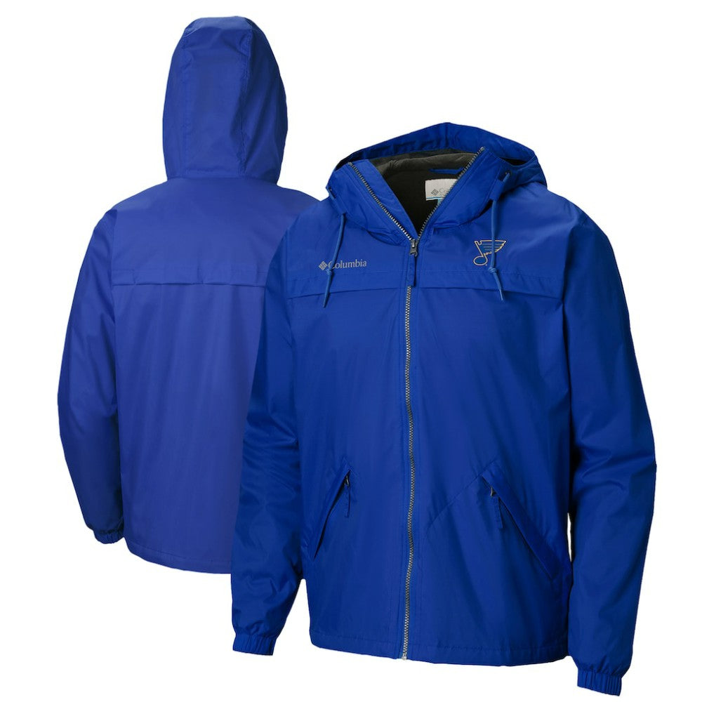 St. Louis Blues Columbia Oroville Creek Lightweight Full-Zip Windbreaker Jacket Blue