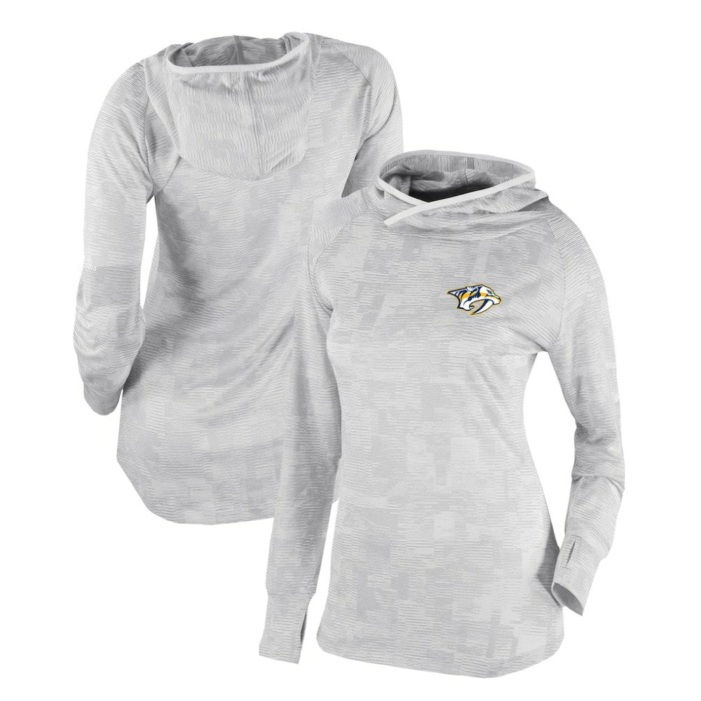 Nashville Predators Columbia Women's Omni-Wick Sunday Ball Pullover Hoodie White
