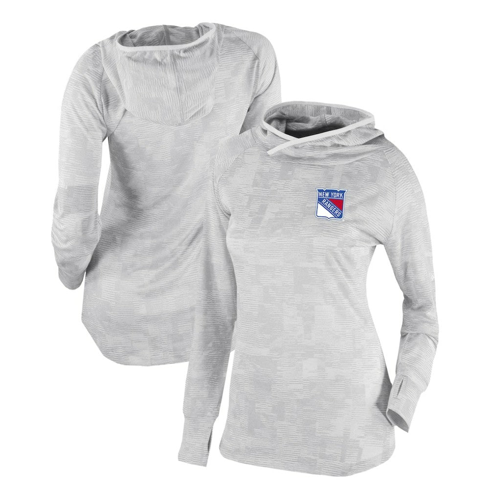 New York Rangers Columbia Women's Omni-Wick Sunday Ball Pullover Hoodie White
