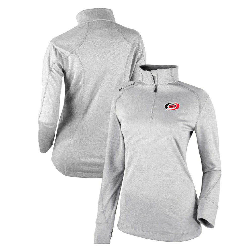 Carolina Hurricanes Columbia Women's Omni-Wick Shotgun 2.0 Quarter-Zip Pullover Top White
