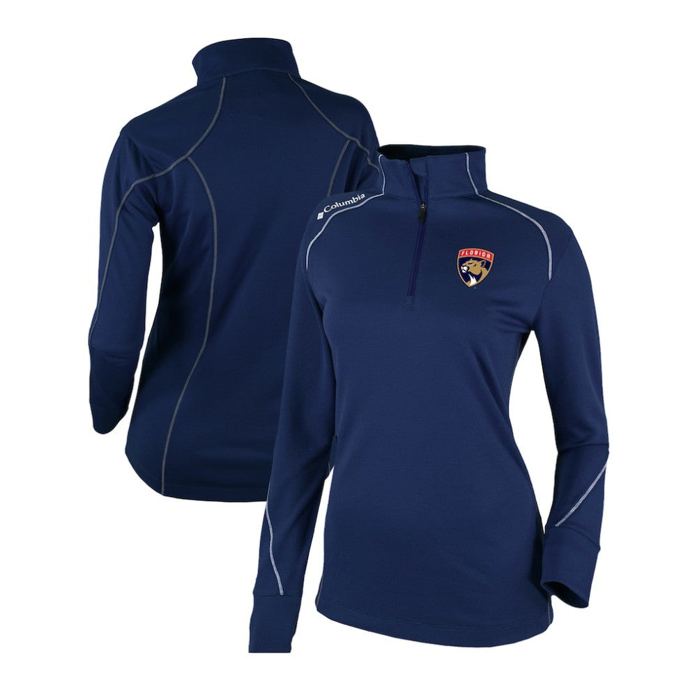Florida Panthers Columbia Women's Omni-Wick Shotgun 2.0 Quarter-Zip Pullover Top Navy