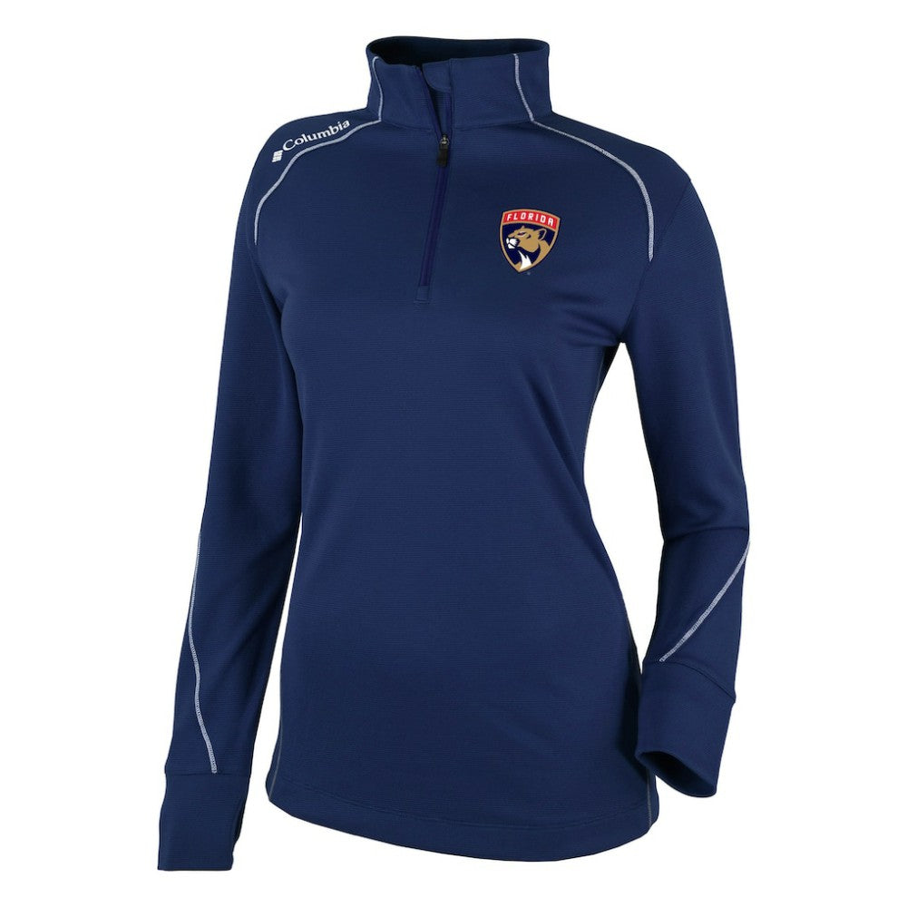 Florida Panthers Columbia Women's Omni-Wick Shotgun 2.0 Quarter-Zip Pullover Top Navy