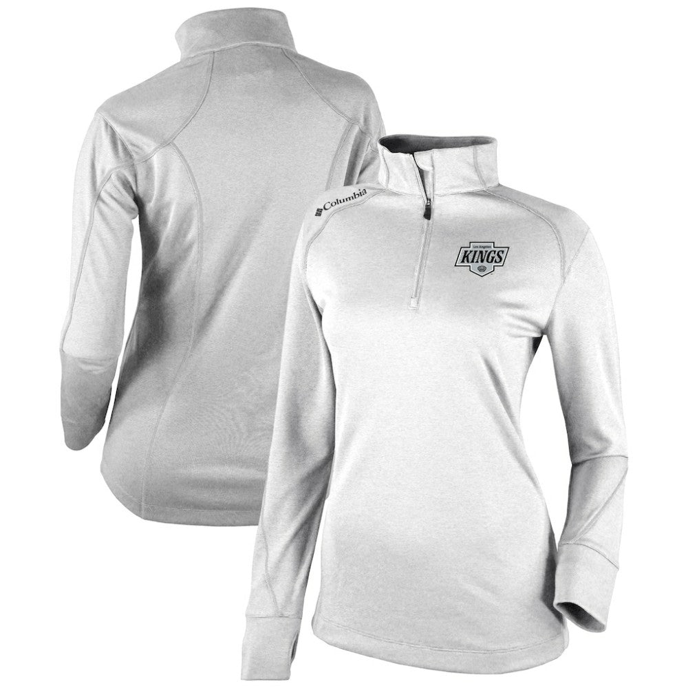 Los Angeles Kings Columbia Women's Omni-Wick Shotgun 2.0 Quarter-Zip Pullover Top White