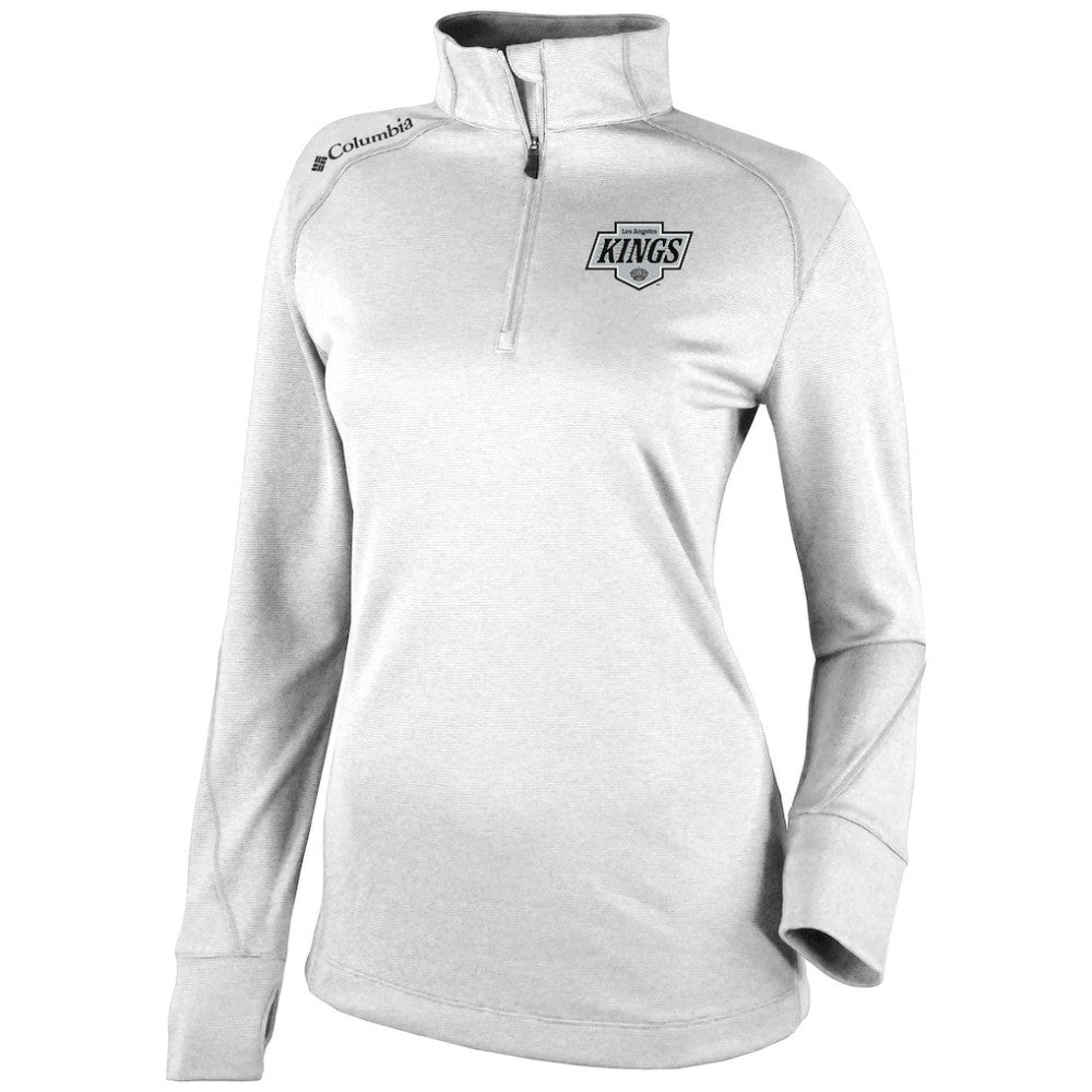 Los Angeles Kings Columbia Women's Omni-Wick Shotgun 2.0 Quarter-Zip Pullover Top White