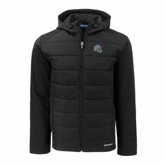 Detroit Lions Cutter & Buck Helmet Evoke Hybrid Eco Softshell Recycled Full-Zip Hoodie Jacket - Black on sale