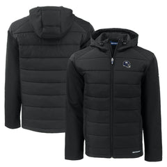 New York Giants Cutter & Buck Helmet Evoke Hybrid Eco Softshell Recycled Full-Zip Hoodie Jacket - Black outlet