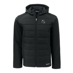 Pittsburgh Steelers Cutter & Buck Helmet Evoke Hybrid Eco Softshell Recycled Full-Zip Hoodie Jacket - Black for sale