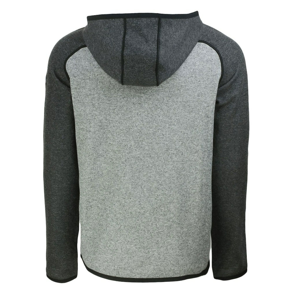 Denver Broncos Cutter & Buck Helmet Mainsail Sweater-Knit Full-Zip Hoodie - Heather Gray/Heather Charcoal sale
