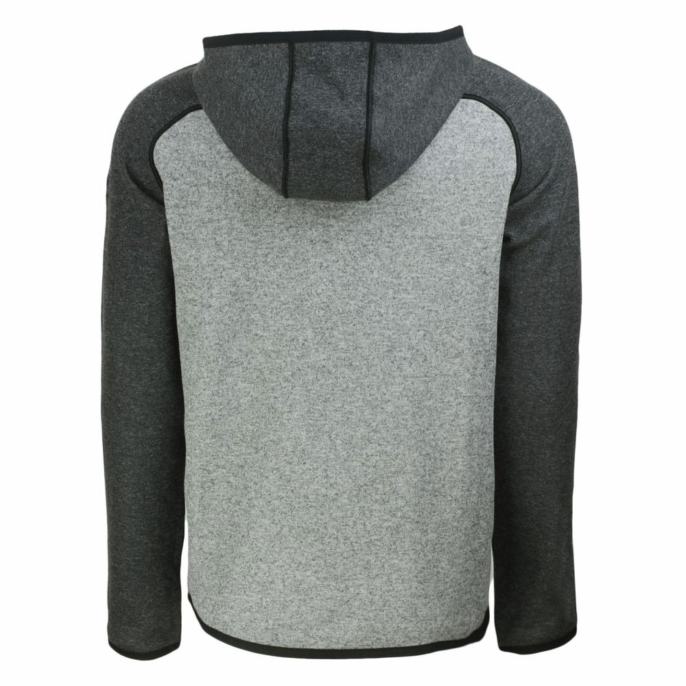 Green Bay Packers Cutter & Buck Helmet Mainsail Sweater-Knit Full-Zip Hoodie - Heather Gray/Heather Charcoal cheap