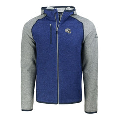 Indianapolis Colts Cutter & Buck Helmet Mainsail Sweater-Knit Full-Zip Hoodie - Royal/Heather Gray online