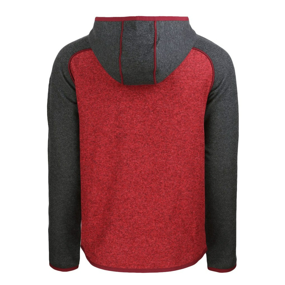 Kansas City Chiefs Cutter & Buck Helmet Mainsail Sweater-Knit Full-Zip Hoodie - Heather Red/Heather Charcoal cheap