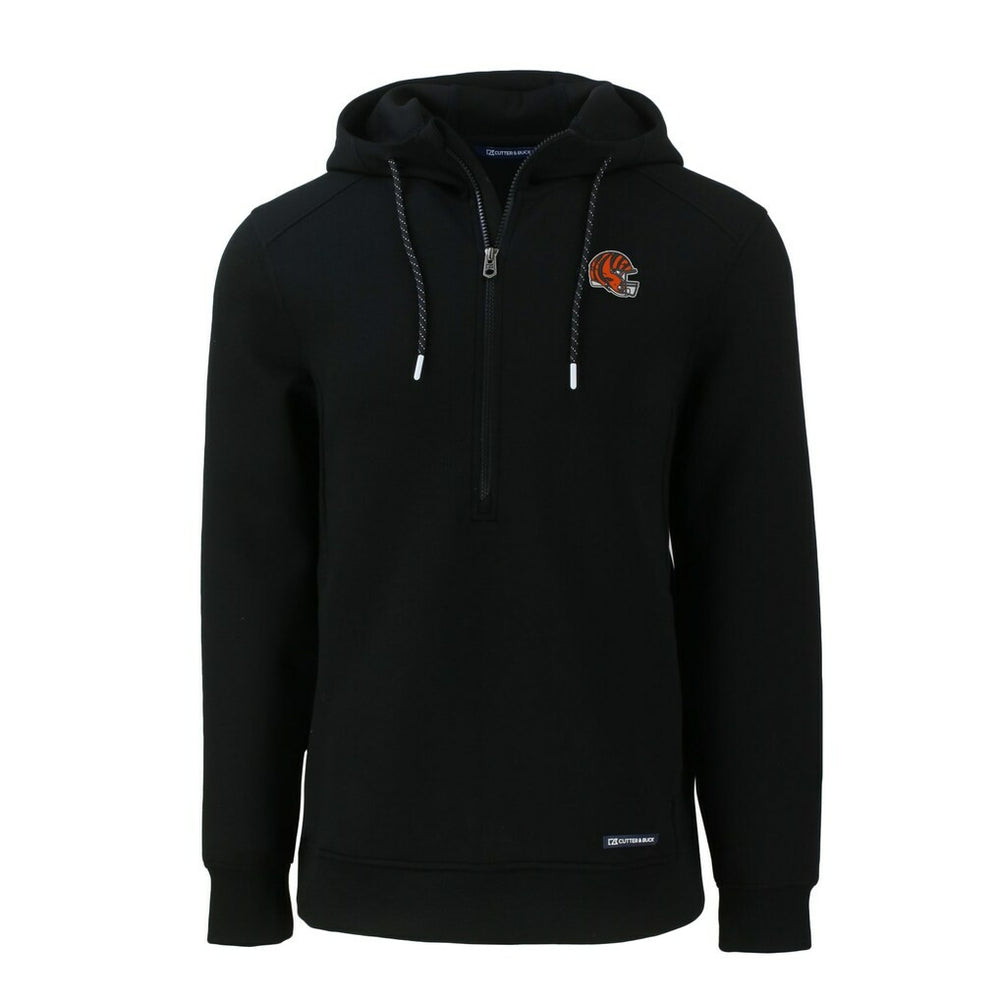 Cincinnati Bengals Cutter & Buck Helmet Roam Eco Half-Zip Recycled Pullover Hoodie - Black online