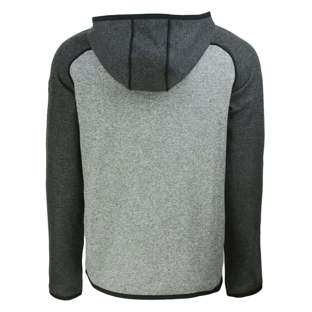 Pittsburgh Steelers Cutter & Buck Helmet Mainsail Sweater-Knit Full-Zip Hoodie - Heather Gray/Heather Charcoal on sale