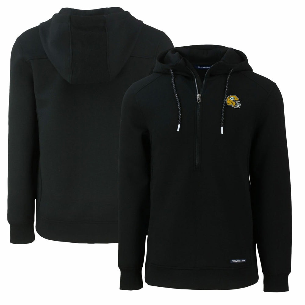 Green Bay Packers Cutter & Buck Helmet Roam Eco Half-Zip Recycled Pullover Hoodie - Black discount