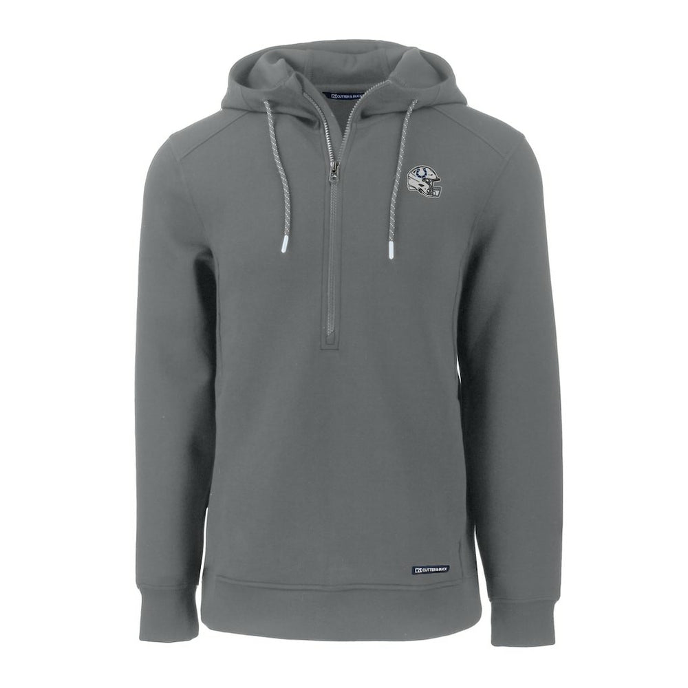 Indianapolis Colts Cutter & Buck Helmet Roam Eco Half-Zip Recycled Pullover Hoodie - Gray cheap