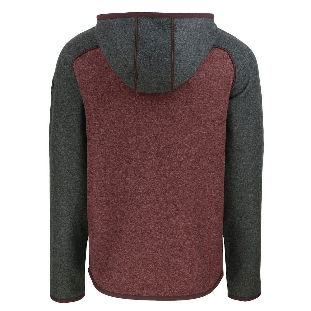 Washington Commanders Cutter & Buck Helmet Mainsail Sweater-Knit Full-Zip Hoodie - Burgundy/Heather Charcoal discount
