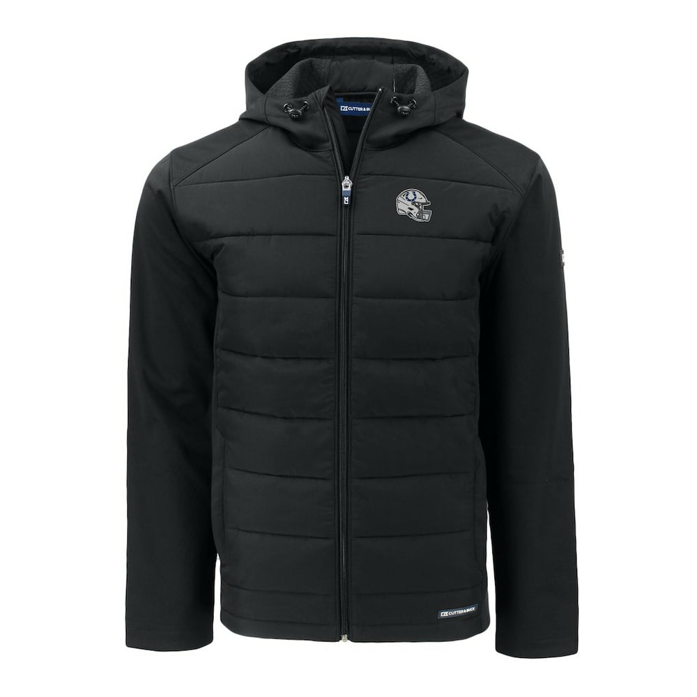 Indianapolis Colts Cutter & Buck Helmet Big & Tall Evoke Hybrid Eco Softshell Recycled Full-Zip Hoodie Jacket - Black discount