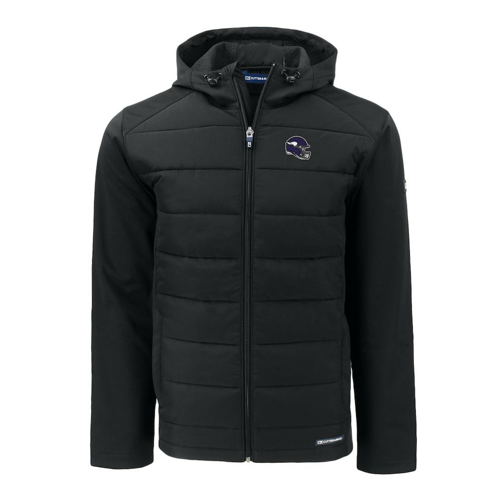 Minnesota Vikings Cutter & Buck Helmet Big & Tall Evoke Hybrid Eco Softshell Recycled Full-Zip Jacket - Black online