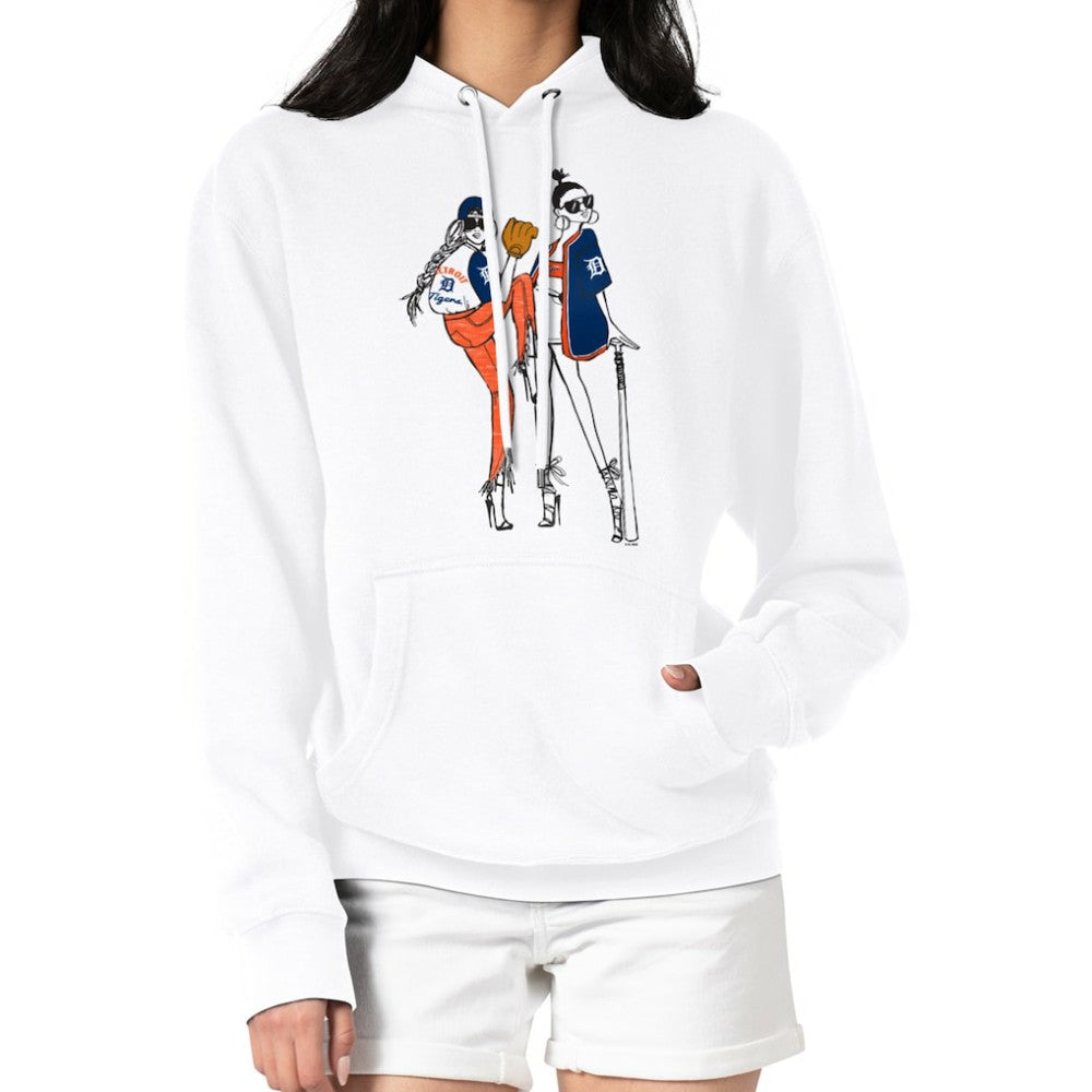 Detroit Tigers G-III 4Her by Carl Banks Women's Baseball Girls Fleece Pullover Hoodie - White