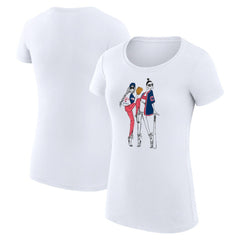Cleveland Guardians G-III 4Her by Carl Banks Women's Super-Slim Fit Lightweight Baseball Girls T-Shirt - White