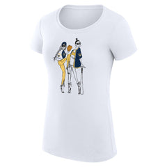 Milwaukee Brewers G-III 4Her by Carl Banks Women's Super-Slim Fit Lightweight Baseball Girls T-Shirt - White