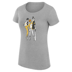 Pittsburgh Pirates G-III 4Her by Carl Banks Women's Super-Slim Fit Lightweight Baseball Girls T-Shirt - Heather Gray