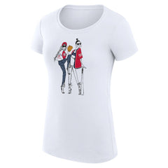 Washington Nationals G-III 4Her by Carl Banks Women's Super-Slim Fit Lightweight Baseball Girls T-Shirt - White