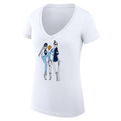 Tampa Bay Rays G-III 4Her by Carl Banks Women's Super-Slim Fit Lightweight Baseball V-Neck T-Shirt - White