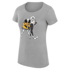 Boston Bruins G-III 4Her by Carl Banks Women's Super-Slim Fit Lightweight Hockey Girls T-Shirt Heather Gray