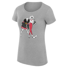 Chicago Blackhawks G-III 4Her by Carl Banks Women's Super-Slim Fit Lightweight Hockey Girls T-Shirt Heather Gray