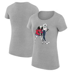 Florida Panthers G-III 4Her by Carl Banks Women's Super-Slim Fit Lightweight Hockey Girls T-Shirt Heather Gray