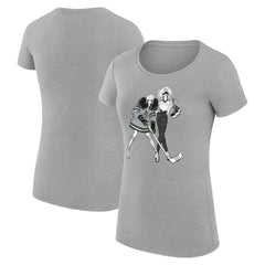 Los Angeles Kings G-III 4Her by Carl Banks Women's Super-Slim Fit Lightweight Hockey Girls T-Shirt Heather Gray