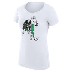 Dallas Stars G-III 4Her by Carl Banks Women's Super-Slim Fit Lightweight Hockey Girls T-Shirt White