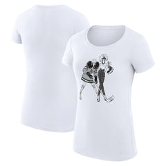 Los Angeles Kings G-III 4Her by Carl Banks Women's Super-Slim Fit Lightweight Hockey Girls T-Shirt White