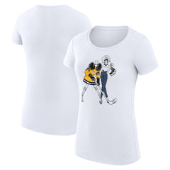 Nashville Predators G-III 4Her by Carl Banks Women's Super-Slim Fit Lightweight Hockey Girls T-Shirt White