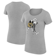 Vegas Golden Knights G-III 4Her by Carl Banks Women's Super-Slim Fit Lightweight Hockey Girls T-Shirt Heather Gray