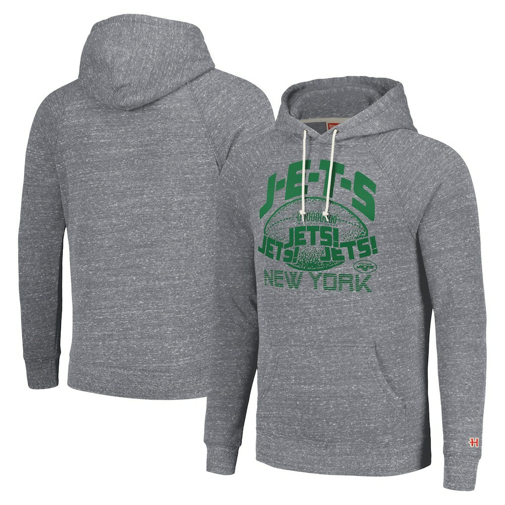 New York Jets Homage Unisex Hyperlocal Raglan Pullover Hoodie - Gray sale