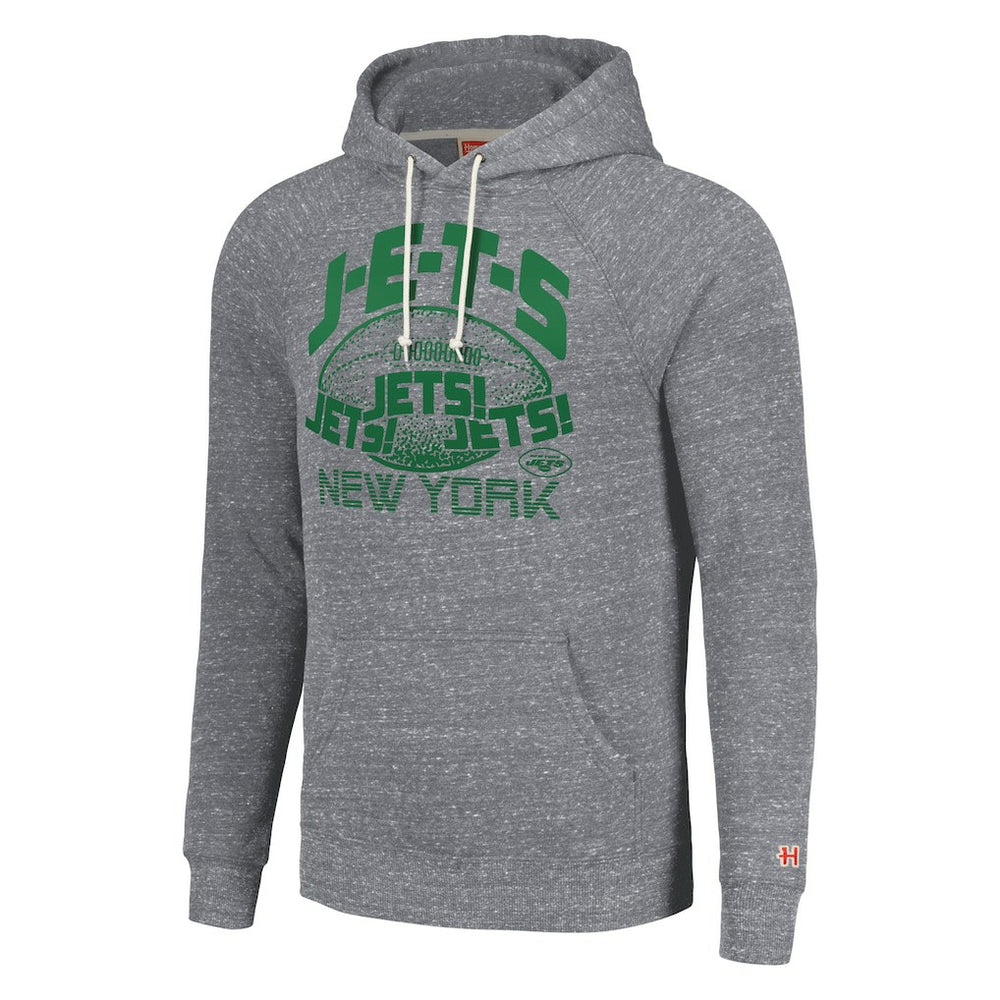 New York Jets Homage Unisex Hyperlocal Raglan Pullover Hoodie - Gray sale