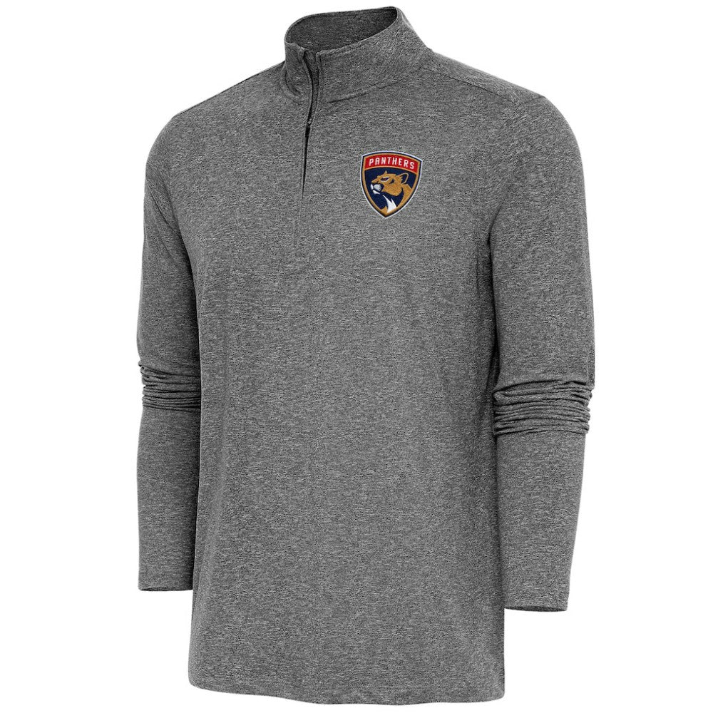 Florida Panthers Antigua Hunk Quarter-Zip Pullover Top Heather Black