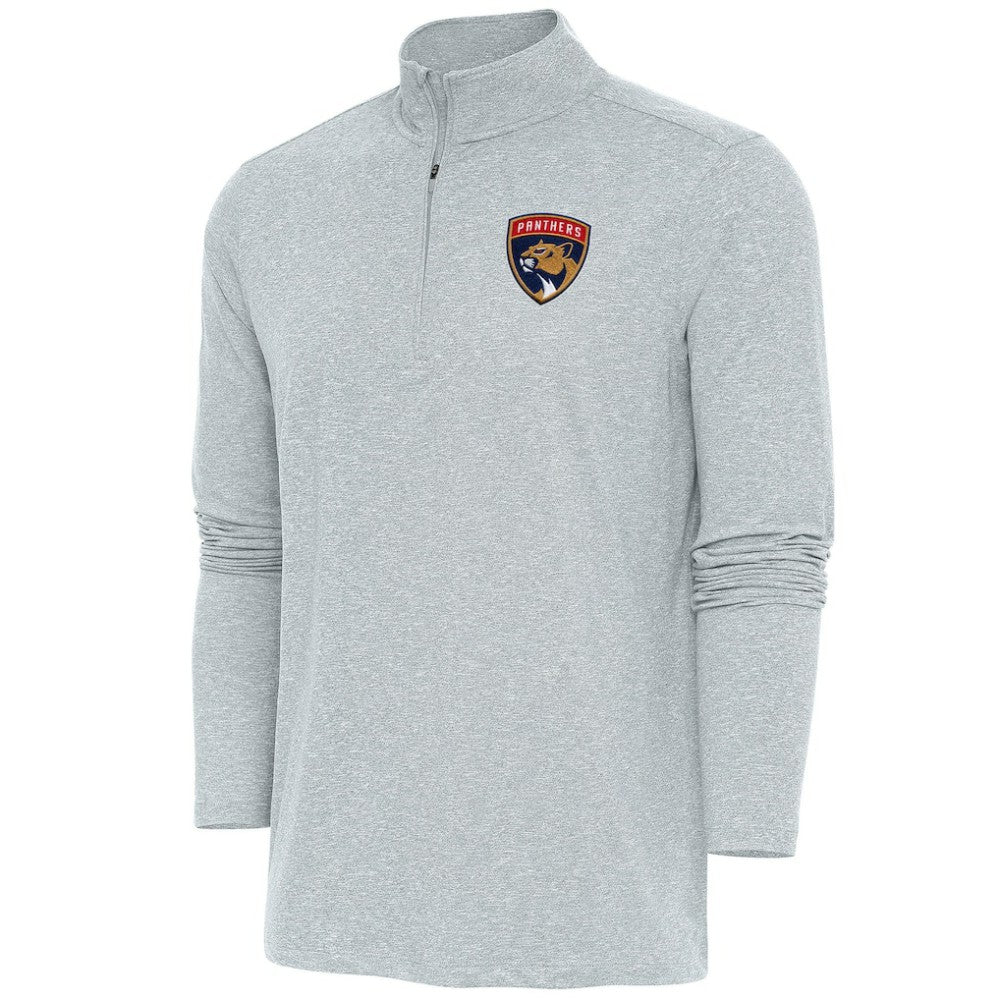 Florida Panthers Antigua Hunk Quarter-Zip Pullover Top Heather Gray