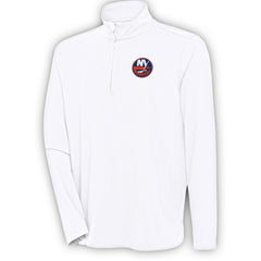 New York Islanders Antigua Hunk Quarter-Zip Pullover Top White