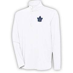 Toronto Maple Leafs Antigua Hunk Quarter-Zip Pullover Top White