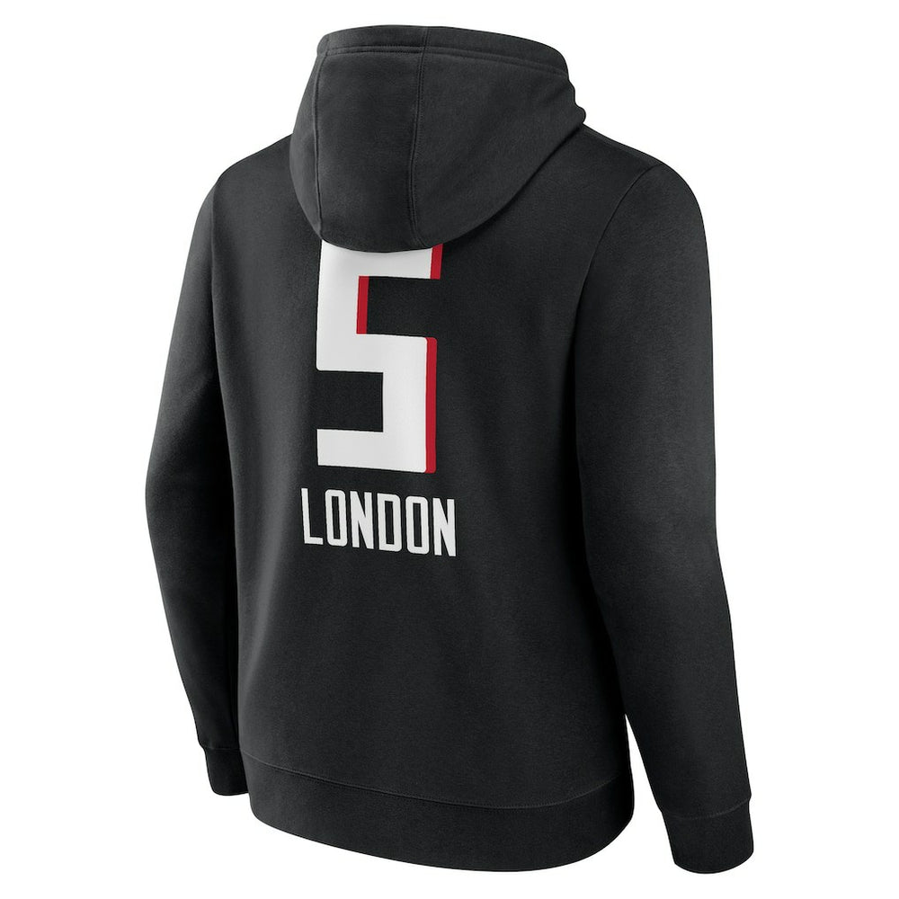 Drake London Atlanta Falcons Team Wordmark Player Name & Number Pullover Hoodie - Black on sale