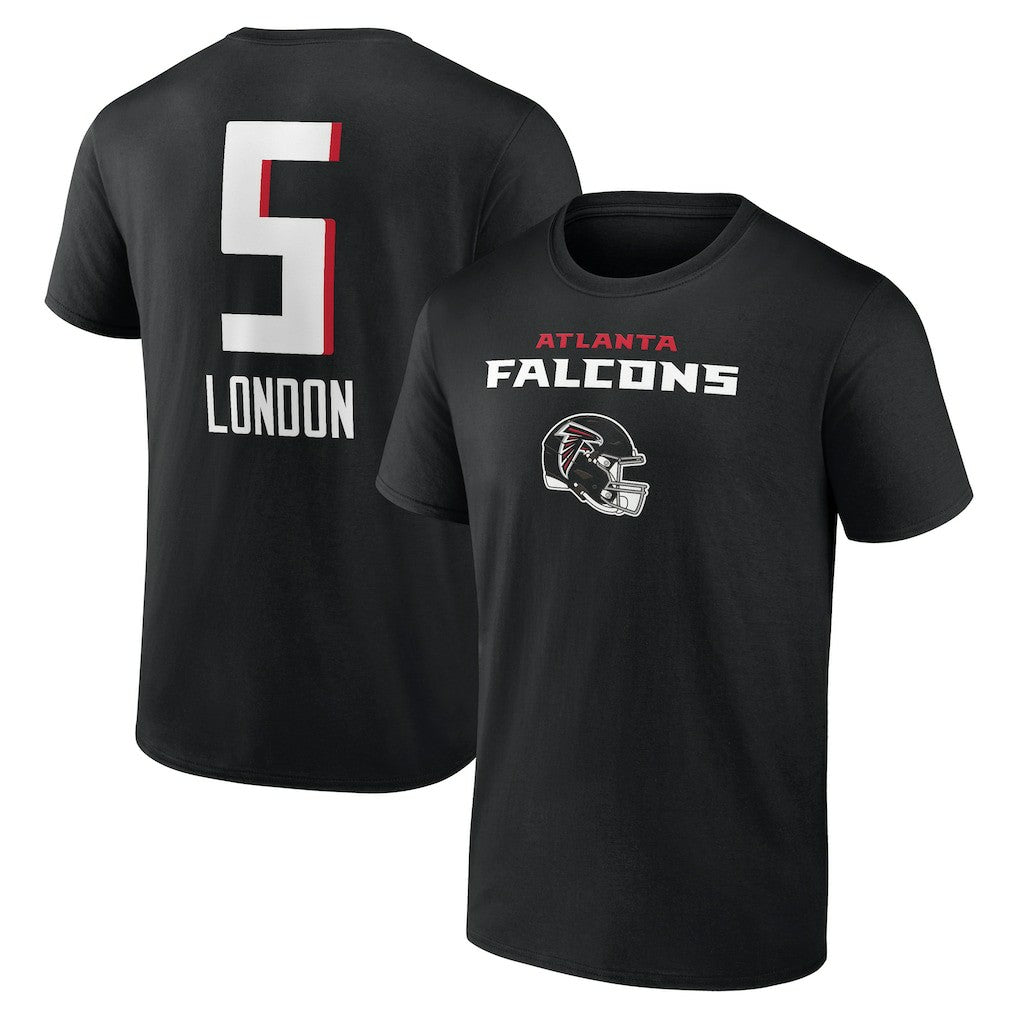 Drake London Atlanta Falcons Team Wordmark Player Name & Number T-Shirt - Black discount