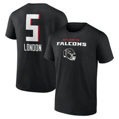 Drake London Atlanta Falcons Team Wordmark Player Name & Number T-Shirt - Black discount
