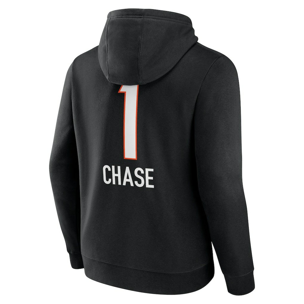 Ja'Marr Chase Cincinnati Bengals Team Wordmark Player Name & Number Pullover Hoodie - Black sale