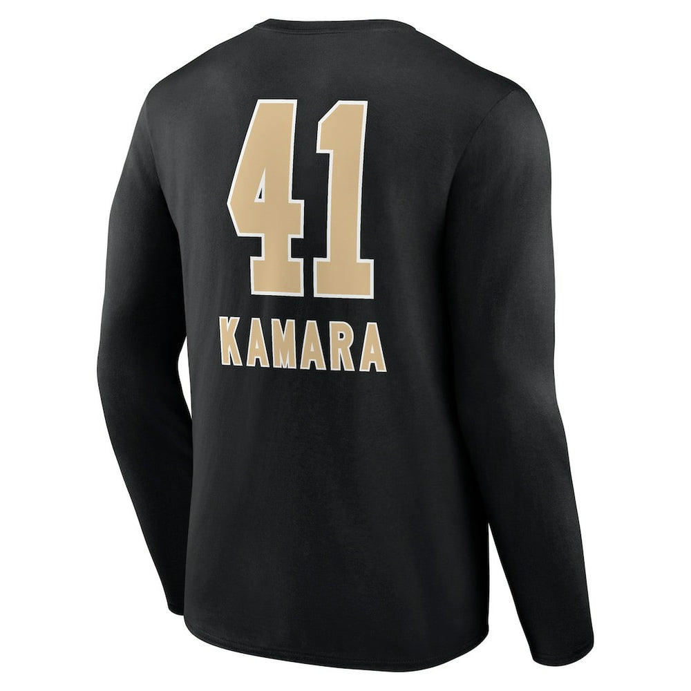 Alvin Kamara New Orleans Saints Team Wordmark Player Name & Number Long Sleeve T-Shirt - Black cheap