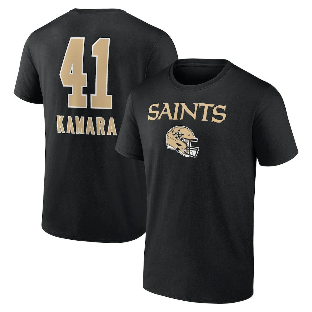 Alvin Kamara New Orleans Saints Team Wordmark Player Name & Number T-Shirt - Black discount