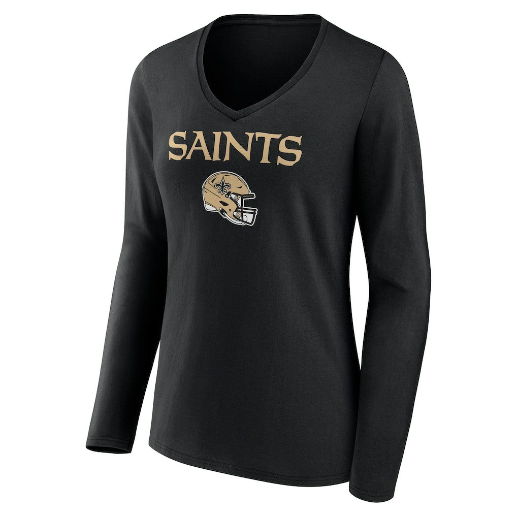 Alvin Kamara New Orleans Saints Women's Team Wordmark Player Name & Number Long Sleeve V-Neck T-Shirt - Black discount