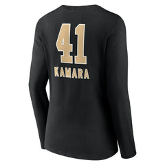 Alvin Kamara New Orleans Saints Women's Team Wordmark Player Name & Number Long Sleeve V-Neck T-Shirt - Black discount